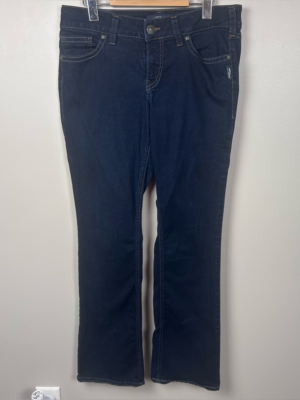 Silver Jeans Suki Slim Boot Womens 32 Dark Wash Stretch Denim Bootcut Jeans